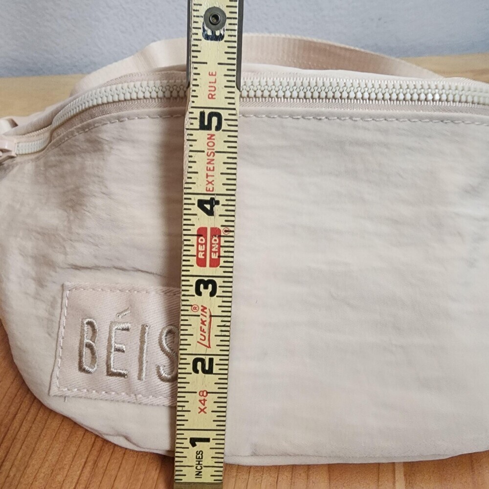BEIS The Pack Nylon Belt Bag Womens Medium Beige Nylon Crossbody Travel - Picture 14 of 15